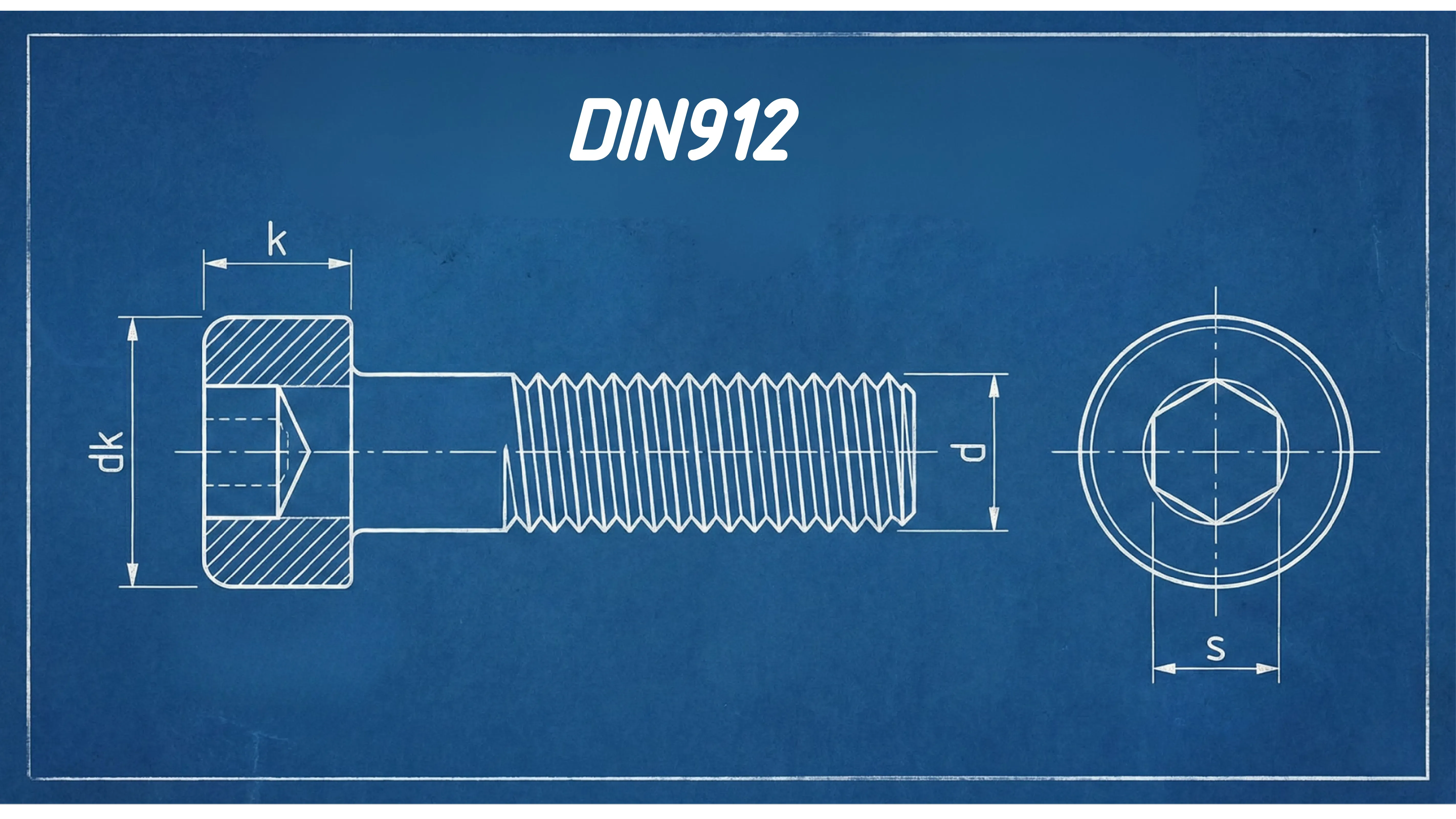 Dimensiones tornillería Allen DIN 912 para diseño CAD